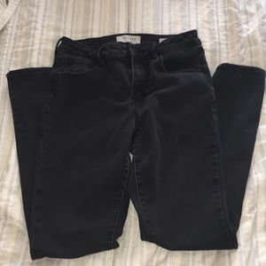 PACSUN BLACK MID RISE SKINNY JEANS